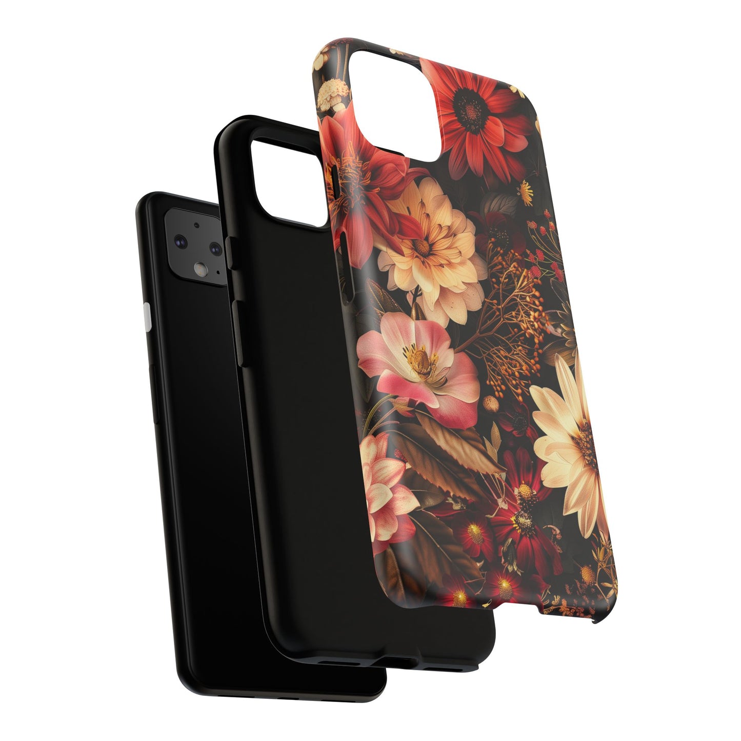 Floral Phone Case - Tough Cases, Stylish Floral Design, Gift for Her, Phone Accessories, Unique Flower Phone Cover, Trendy Tech