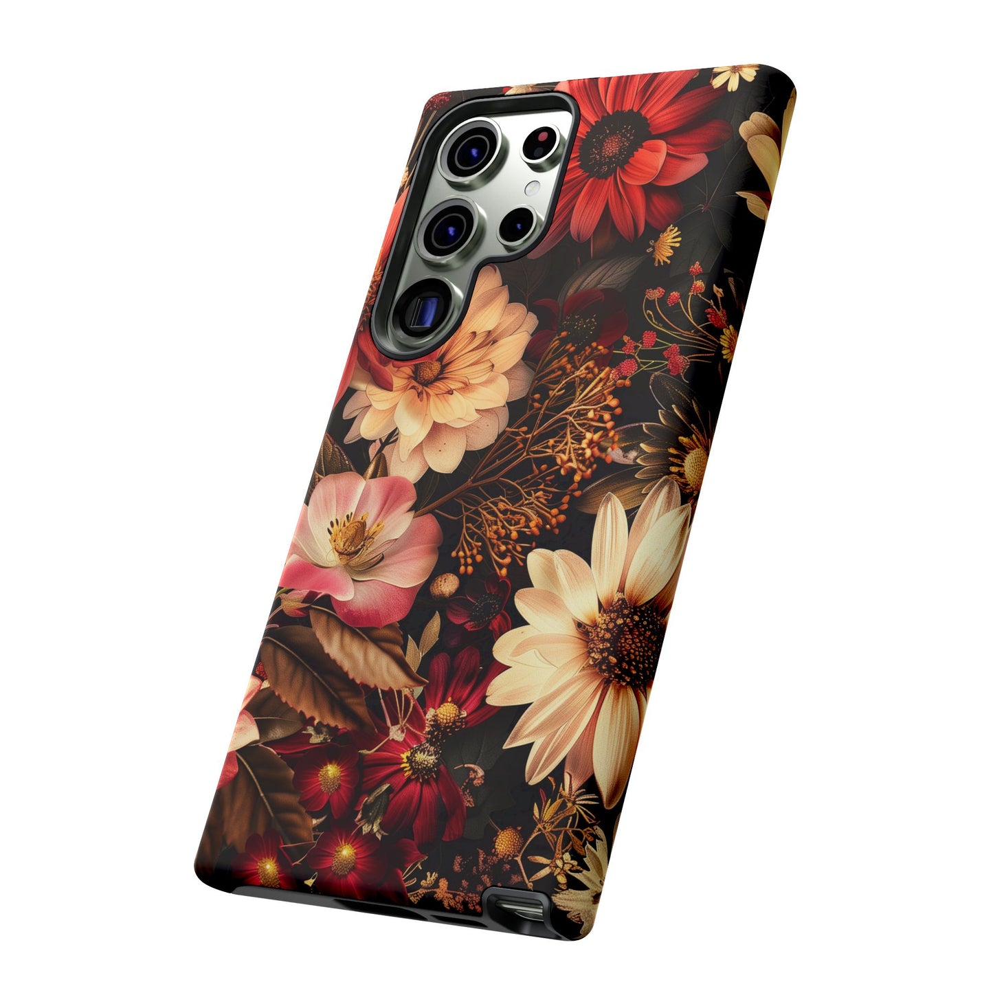 Floral Phone Case - Tough Cases, Stylish Floral Design, Gift for Her, Phone Accessories, Unique Flower Phone Cover, Trendy Tech