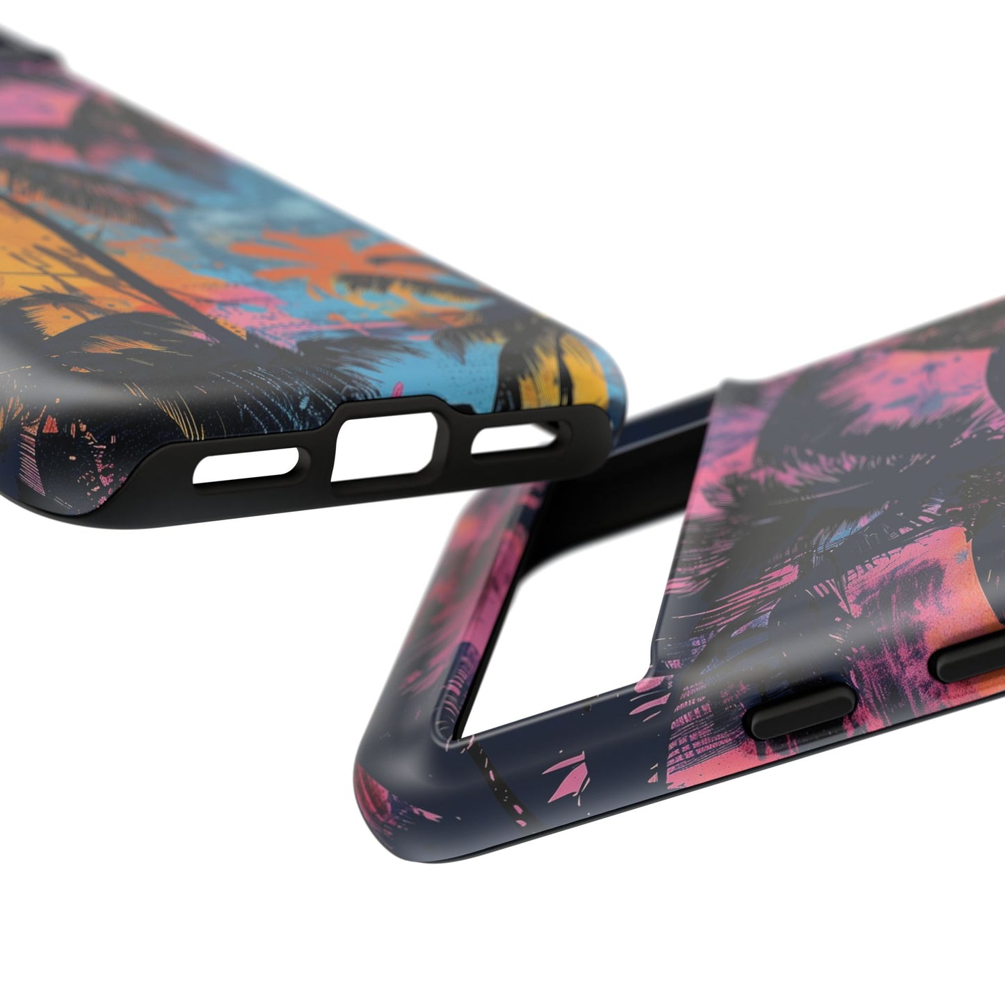 Tropical Phone Case - Colorful Palm Tree Design, Summer Vibes, Beach Lover Gift, Customizable Cover, Fun Accessory