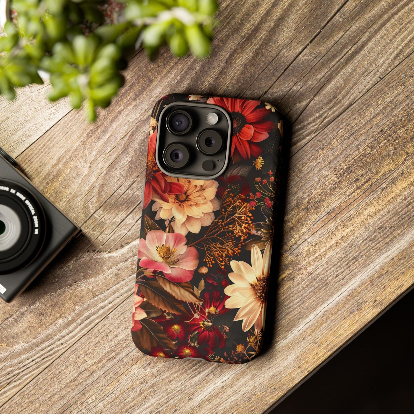 Floral Phone Case - Tough Cases, Stylish Floral Design, Gift for Her, Phone Accessories, Unique Flower Phone Cover, Trendy Tech
