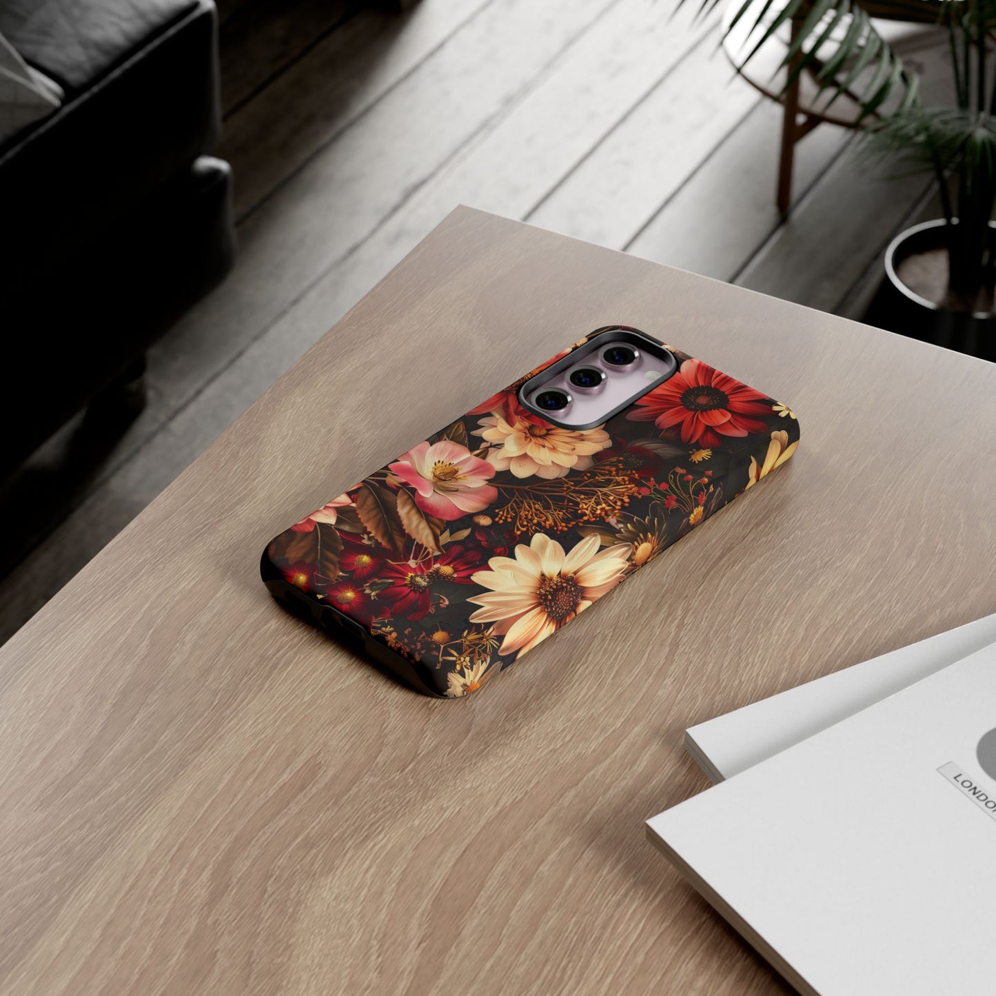 Floral Phone Case - Tough Cases, Stylish Floral Design, Gift for Her, Phone Accessories, Unique Flower Phone Cover, Trendy Tech