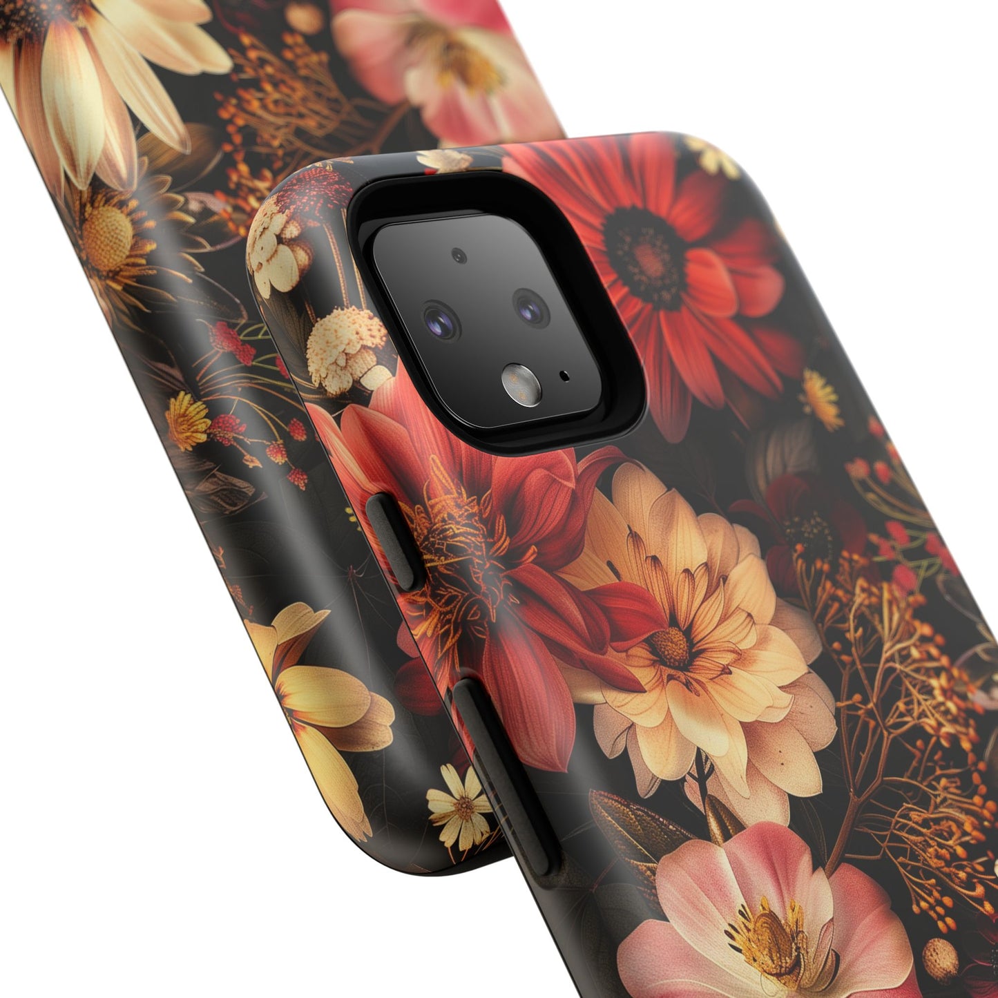 Floral Phone Case - Tough Cases, Stylish Floral Design, Gift for Her, Phone Accessories, Unique Flower Phone Cover, Trendy Tech