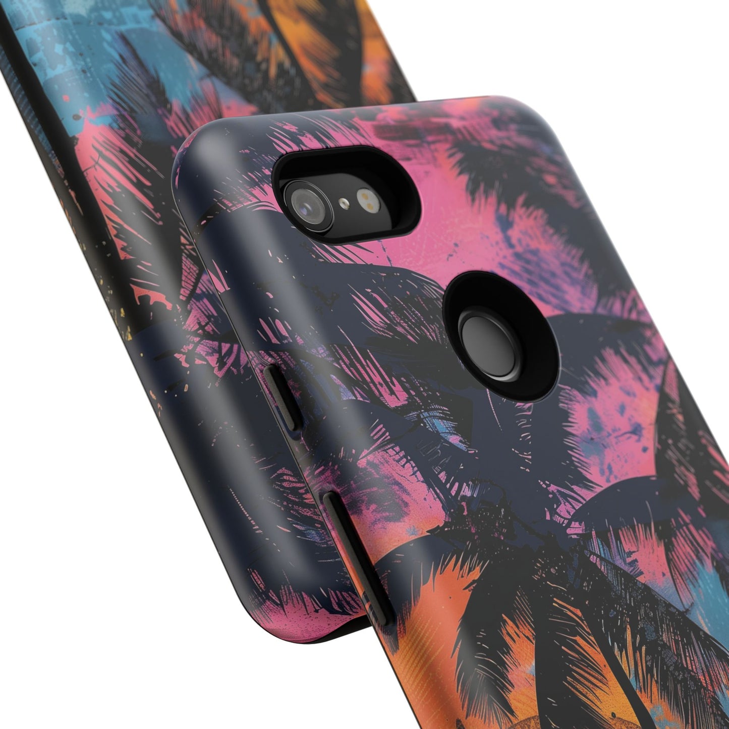 Tropical Phone Case - Colorful Palm Tree Design, Summer Vibes, Beach Lover Gift, Customizable Cover, Fun Accessory