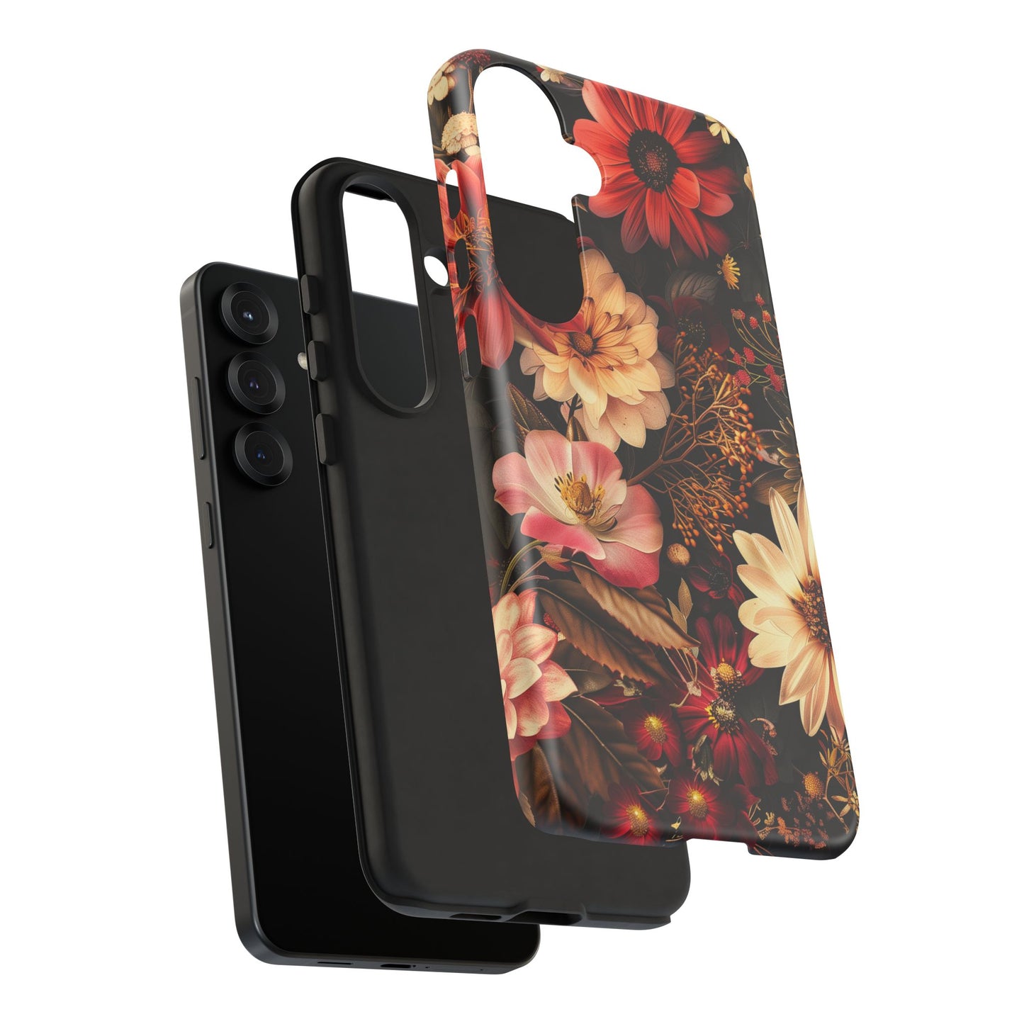 Floral Phone Case - Tough Cases, Stylish Floral Design, Gift for Her, Phone Accessories, Unique Flower Phone Cover, Trendy Tech