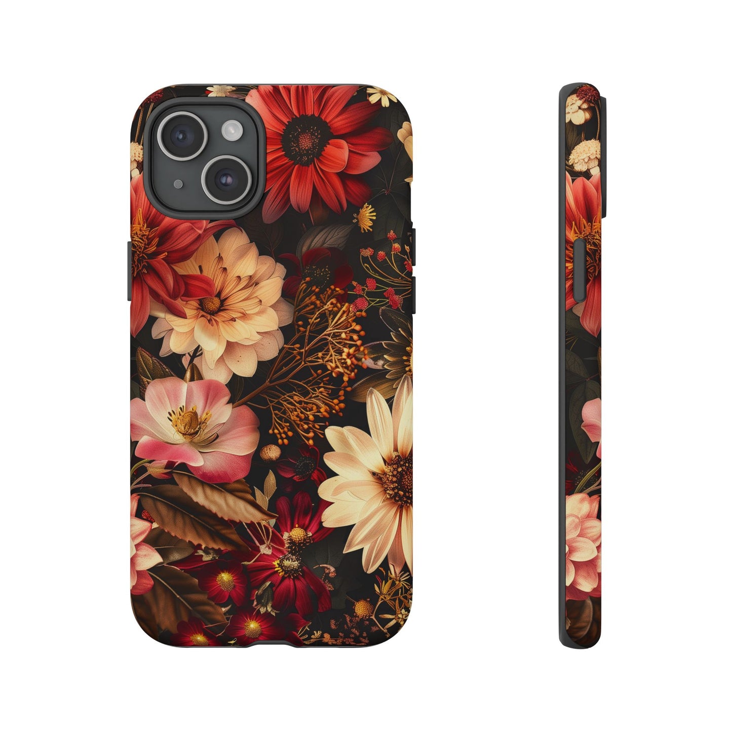 Floral Phone Case - Tough Cases, Stylish Floral Design, Gift for Her, Phone Accessories, Unique Flower Phone Cover, Trendy Tech