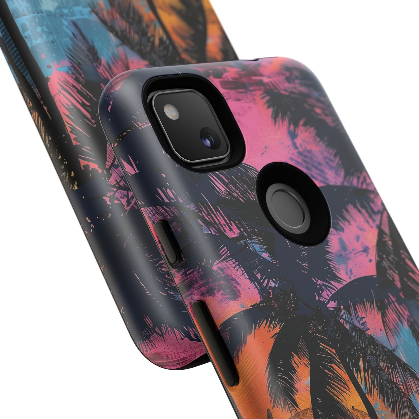 Tropical Phone Case - Colorful Palm Tree Design, Summer Vibes, Beach Lover Gift, Customizable Cover, Fun Accessory