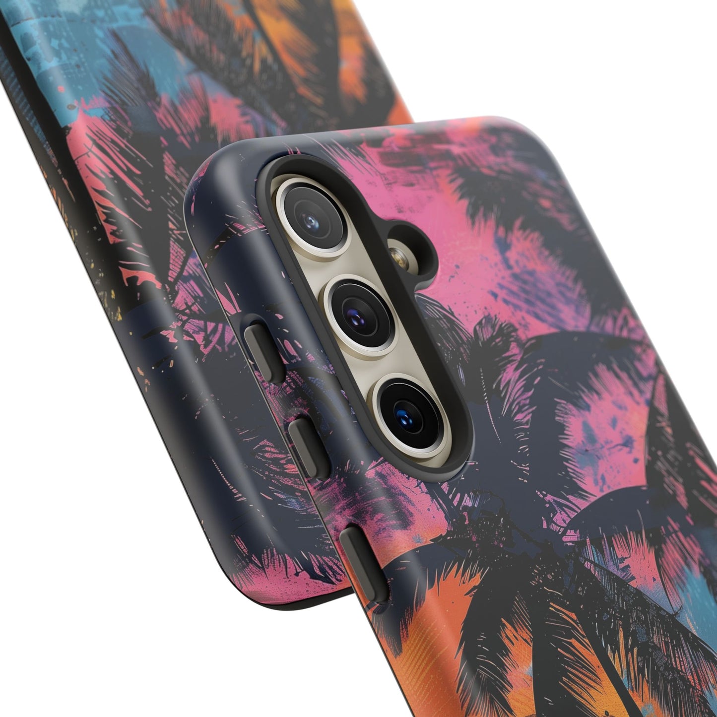 Tropical Phone Case - Colorful Palm Tree Design, Summer Vibes, Beach Lover Gift, Customizable Cover, Fun Accessory