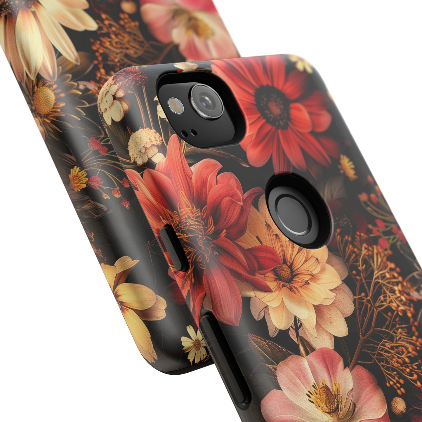 Floral Phone Case - Tough Cases, Stylish Floral Design, Gift for Her, Phone Accessories, Unique Flower Phone Cover, Trendy Tech