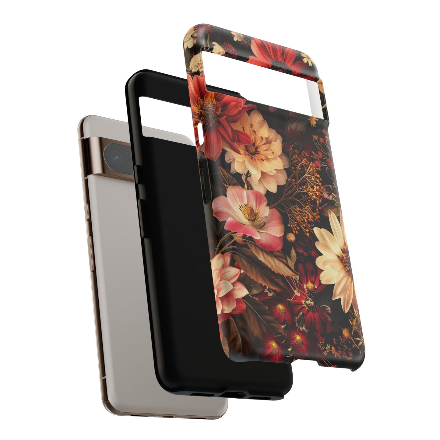 Floral Phone Case - Tough Cases, Stylish Floral Design, Gift for Her, Phone Accessories, Unique Flower Phone Cover, Trendy Tech