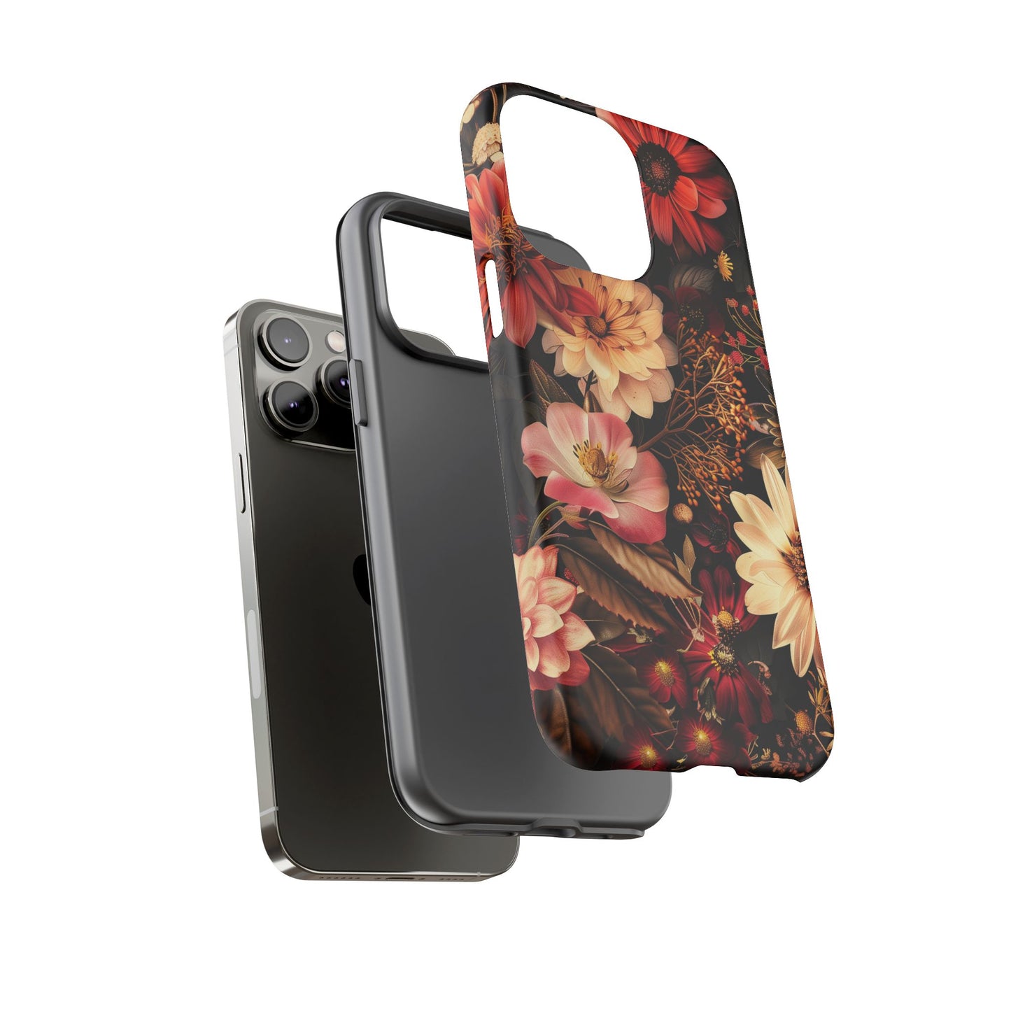 Floral Phone Case - Tough Cases, Stylish Floral Design, Gift for Her, Phone Accessories, Unique Flower Phone Cover, Trendy Tech