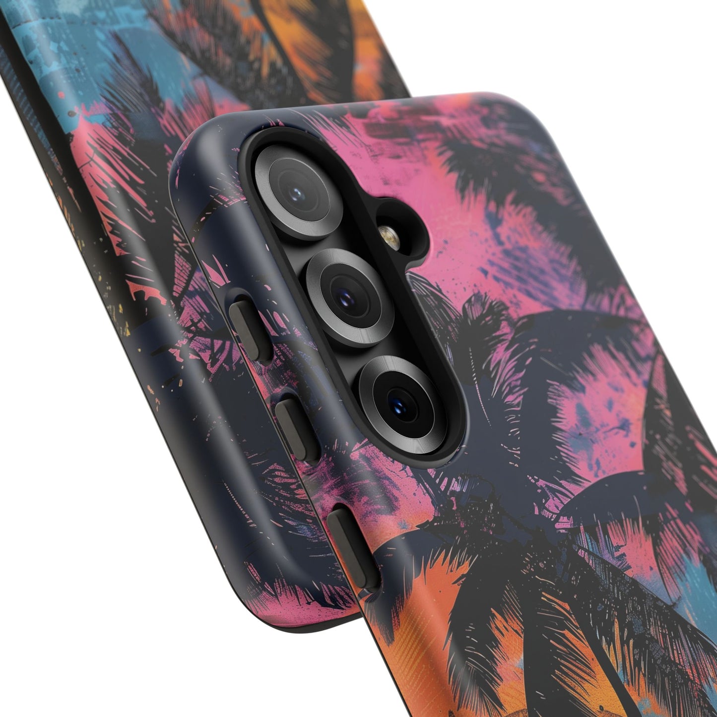 Tropical Phone Case - Colorful Palm Tree Design, Summer Vibes, Beach Lover Gift, Customizable Cover, Fun Accessory