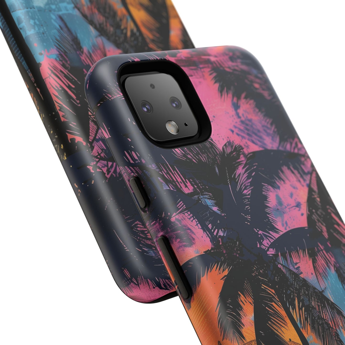 Tropical Phone Case - Colorful Palm Tree Design, Summer Vibes, Beach Lover Gift, Customizable Cover, Fun Accessory