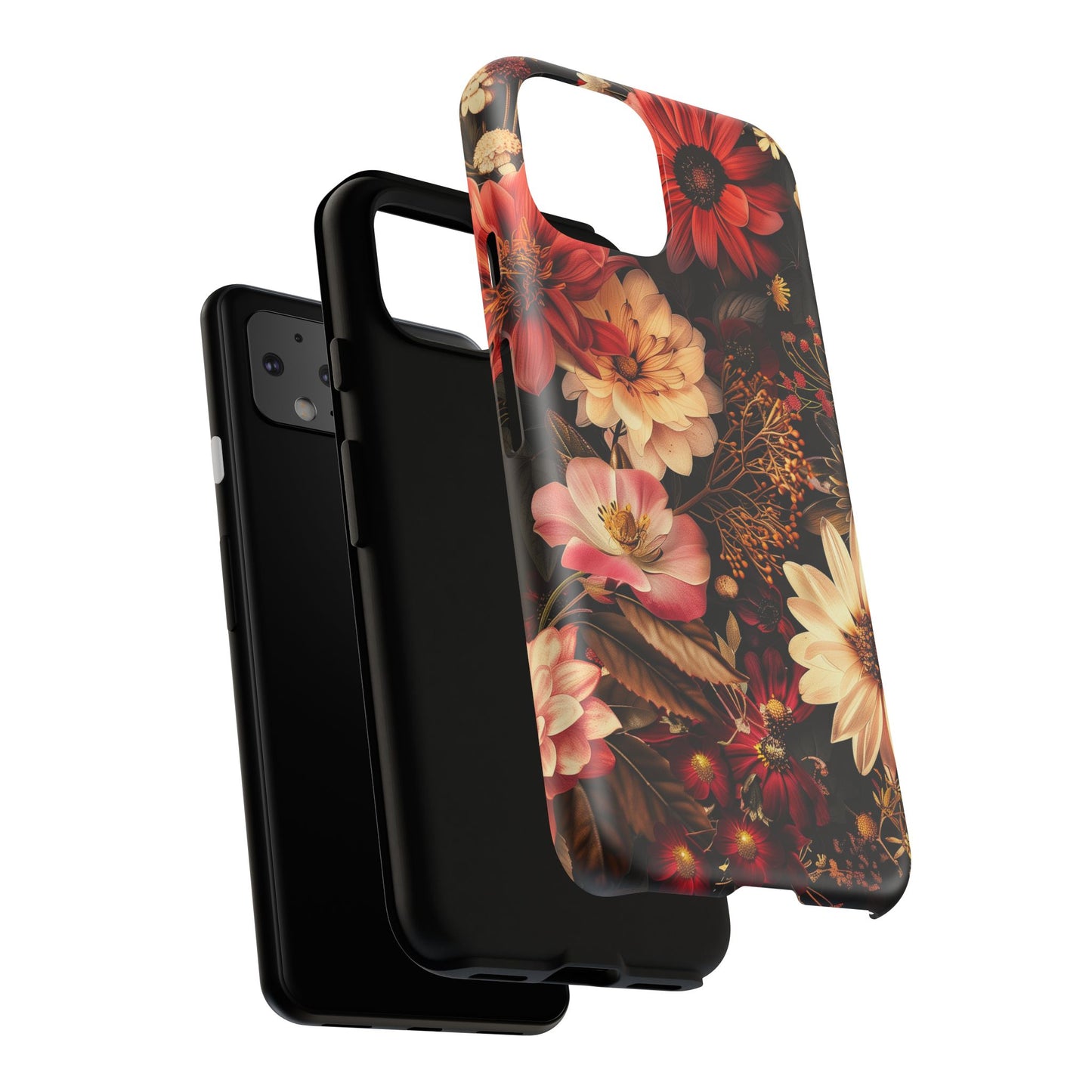 Floral Phone Case - Tough Cases, Stylish Floral Design, Gift for Her, Phone Accessories, Unique Flower Phone Cover, Trendy Tech