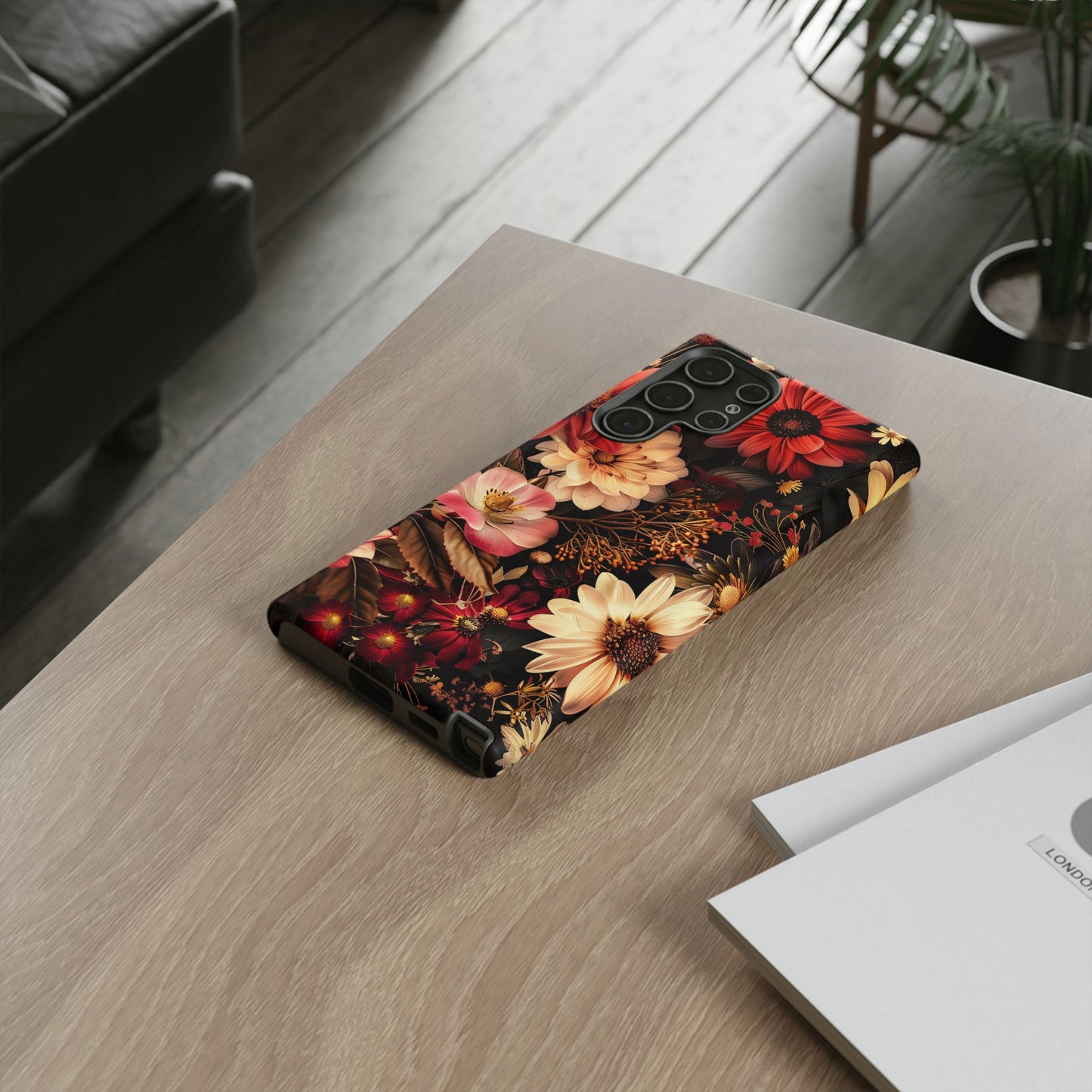 Floral Phone Case - Tough Cases, Stylish Floral Design, Gift for Her, Phone Accessories, Unique Flower Phone Cover, Trendy Tech