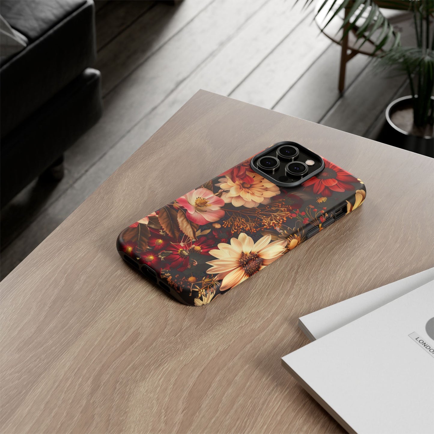 Floral Phone Case - Tough Cases, Stylish Floral Design, Gift for Her, Phone Accessories, Unique Flower Phone Cover, Trendy Tech