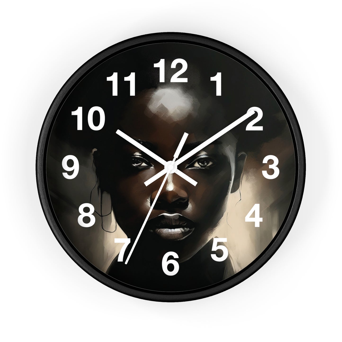 Elegant Black Woman Wall Clock - Unique Home Decor with Inspirational Design