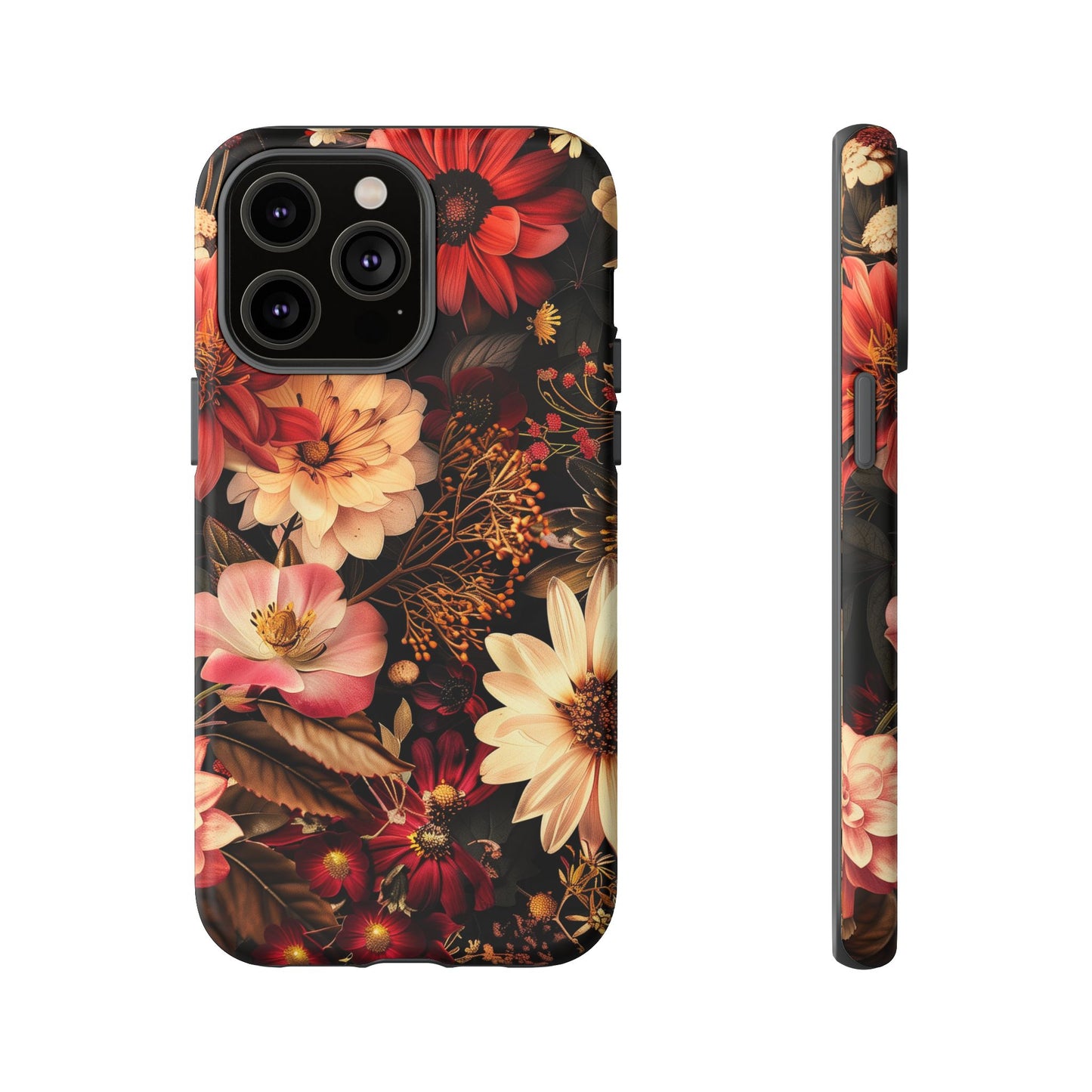 Floral Phone Case - Tough Cases, Stylish Floral Design, Gift for Her, Phone Accessories, Unique Flower Phone Cover, Trendy Tech
