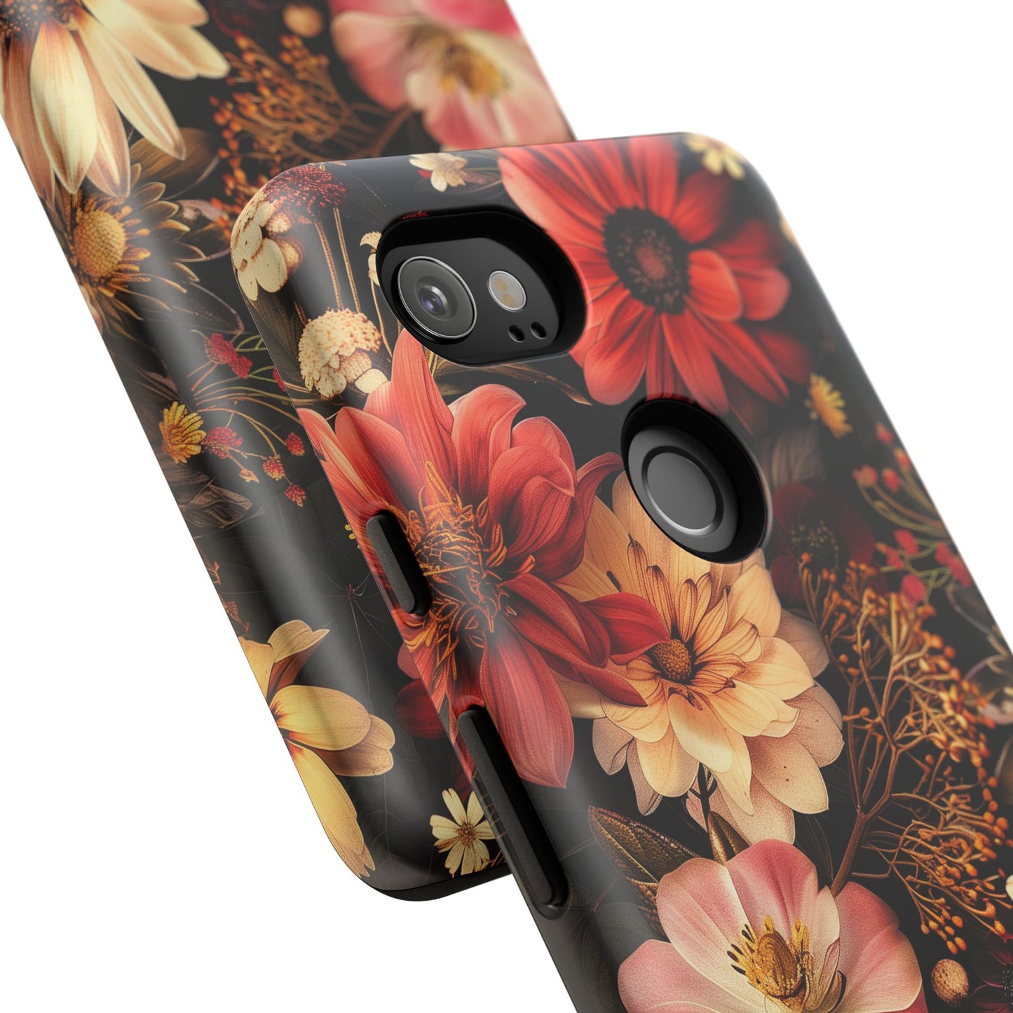 Floral Phone Case - Tough Cases, Stylish Floral Design, Gift for Her, Phone Accessories, Unique Flower Phone Cover, Trendy Tech