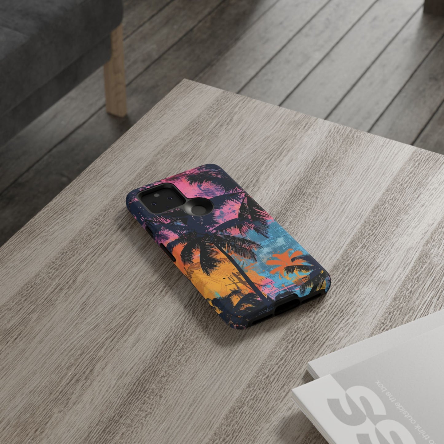 Tropical Phone Case - Colorful Palm Tree Design, Summer Vibes, Beach Lover Gift, Customizable Cover, Fun Accessory