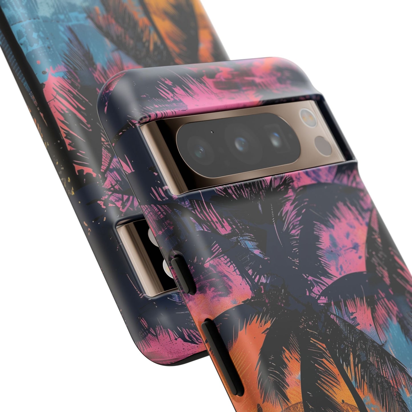 Tropical Phone Case - Colorful Palm Tree Design, Summer Vibes, Beach Lover Gift, Customizable Cover, Fun Accessory