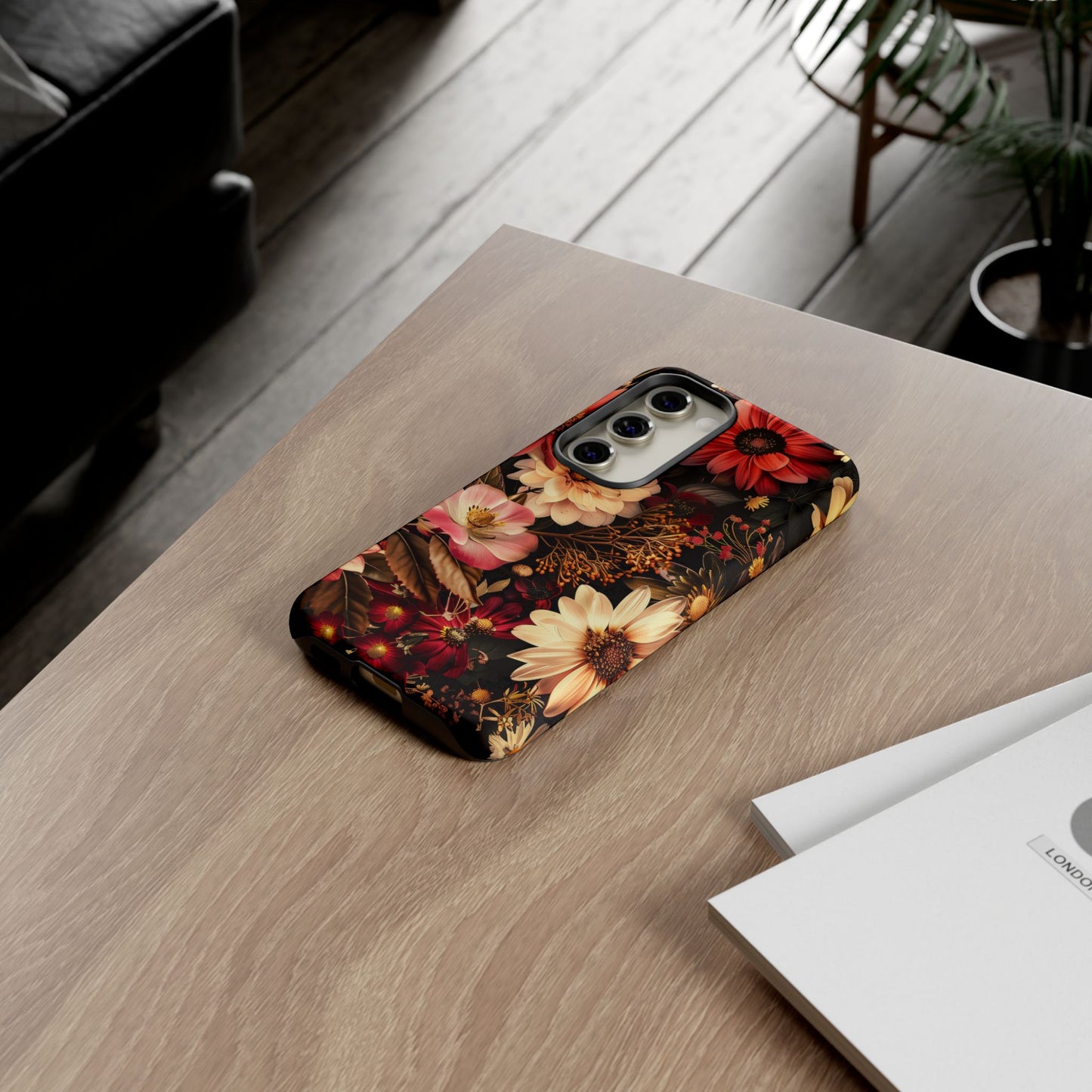 Floral Phone Case - Tough Cases, Stylish Floral Design, Gift for Her, Phone Accessories, Unique Flower Phone Cover, Trendy Tech
