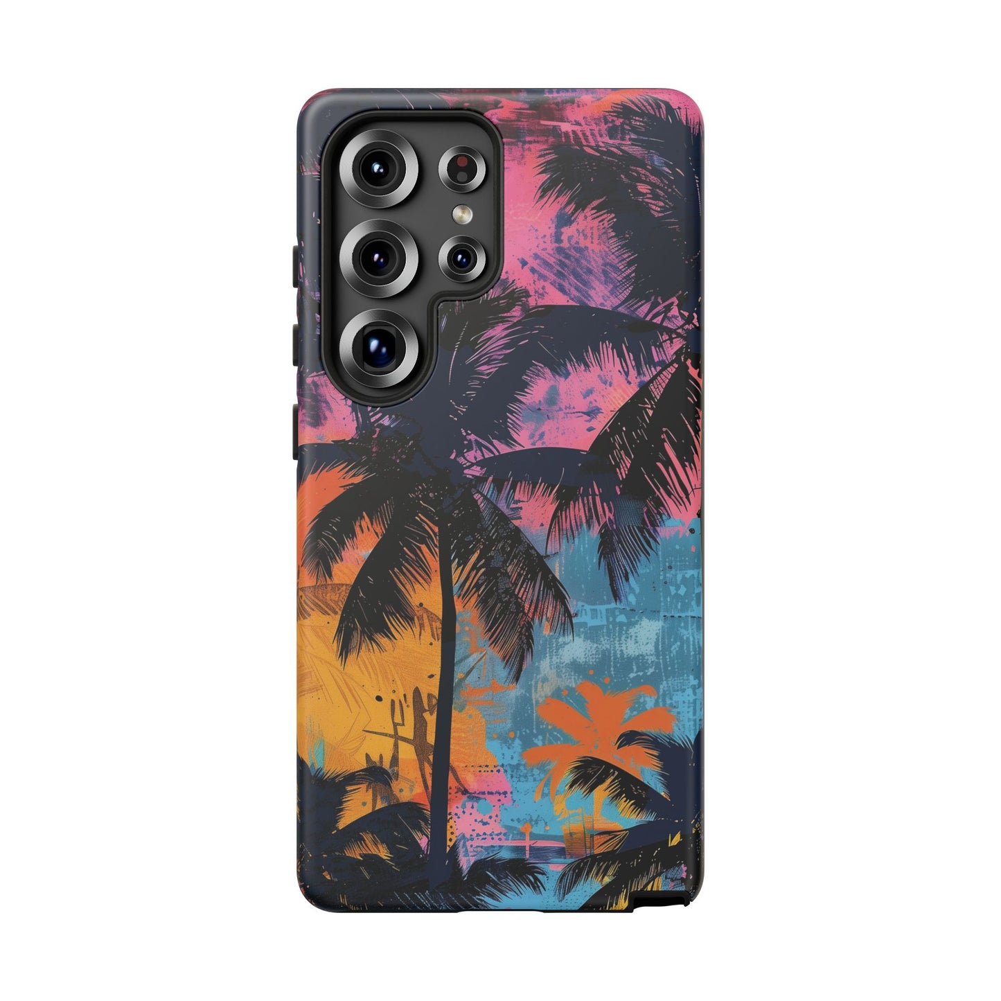 Tropical Phone Case - Colorful Palm Tree Design, Summer Vibes, Beach Lover Gift, Customizable Cover, Fun Accessory