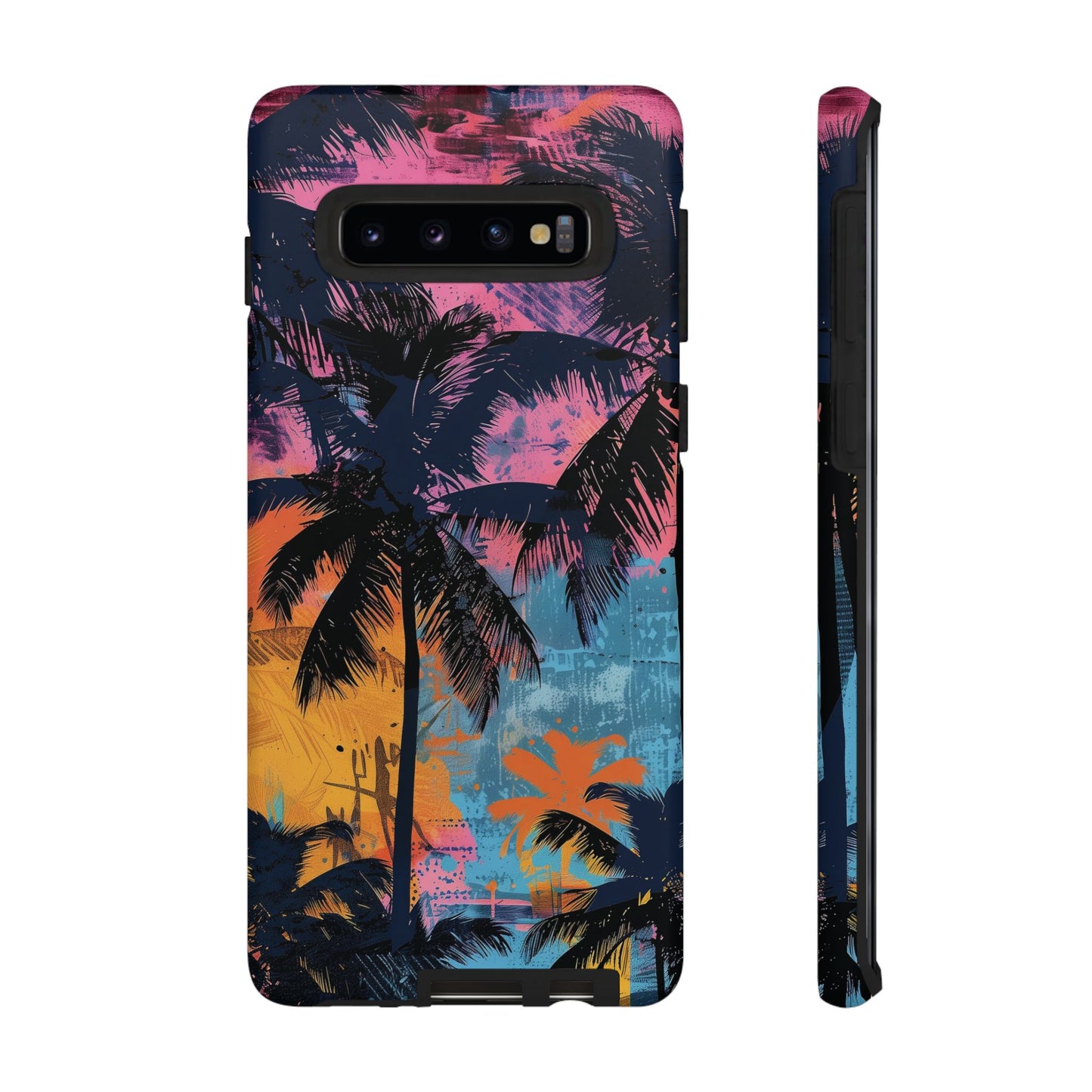 Tropical Phone Case - Colorful Palm Tree Design, Summer Vibes, Beach Lover Gift, Customizable Cover, Fun Accessory