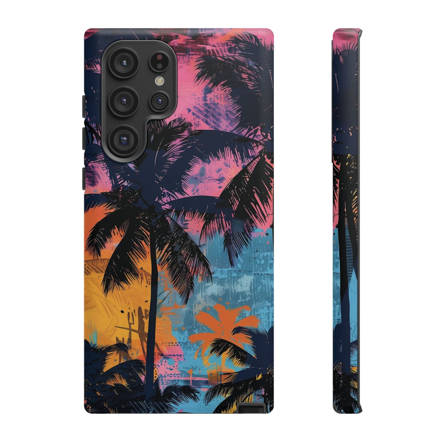 Tropical Phone Case - Colorful Palm Tree Design, Summer Vibes, Beach Lover Gift, Customizable Cover, Fun Accessory