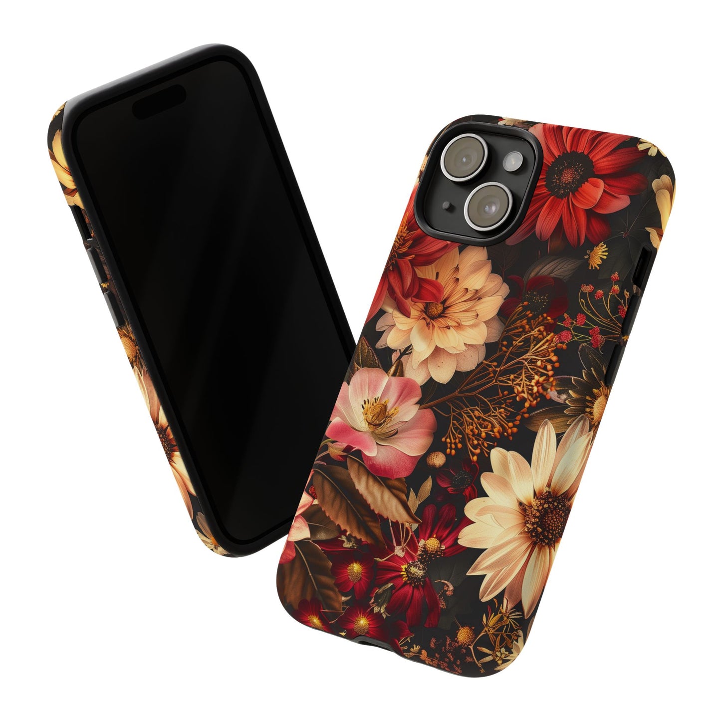 Floral Phone Case - Tough Cases, Stylish Floral Design, Gift for Her, Phone Accessories, Unique Flower Phone Cover, Trendy Tech