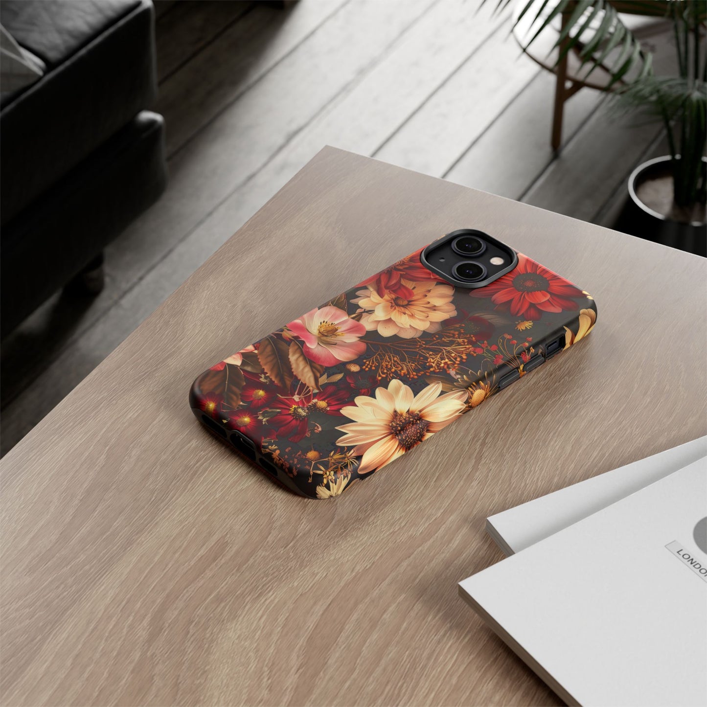 Floral Phone Case - Tough Cases, Stylish Floral Design, Gift for Her, Phone Accessories, Unique Flower Phone Cover, Trendy Tech