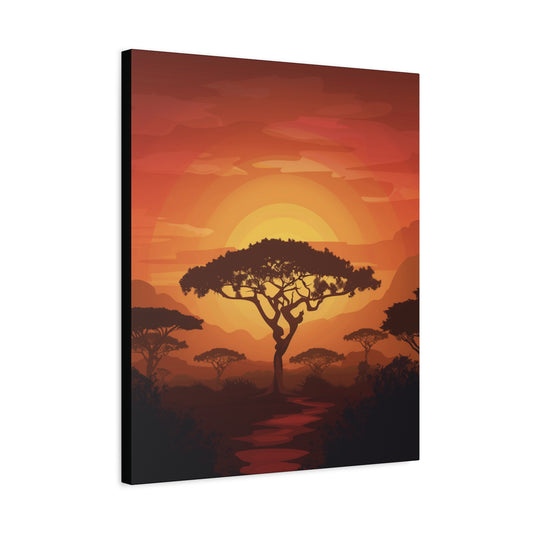 AFRICAN SUNSET - Canvas