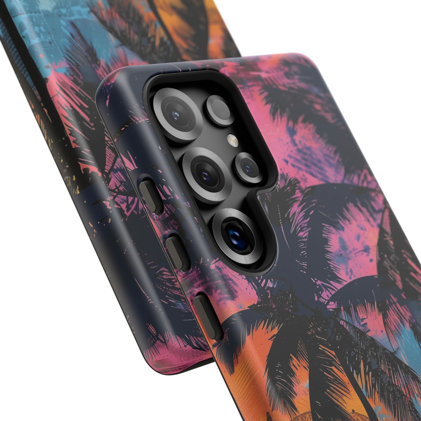 Tropical Phone Case - Colorful Palm Tree Design, Summer Vibes, Beach Lover Gift, Customizable Cover, Fun Accessory