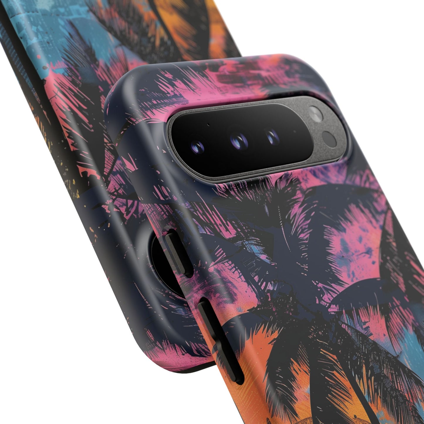 Tropical Phone Case - Colorful Palm Tree Design, Summer Vibes, Beach Lover Gift, Customizable Cover, Fun Accessory