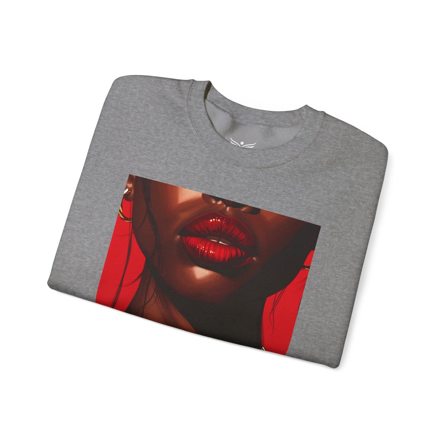 RED LIPS GOLD CHAINS - Unisex Sweatshirt