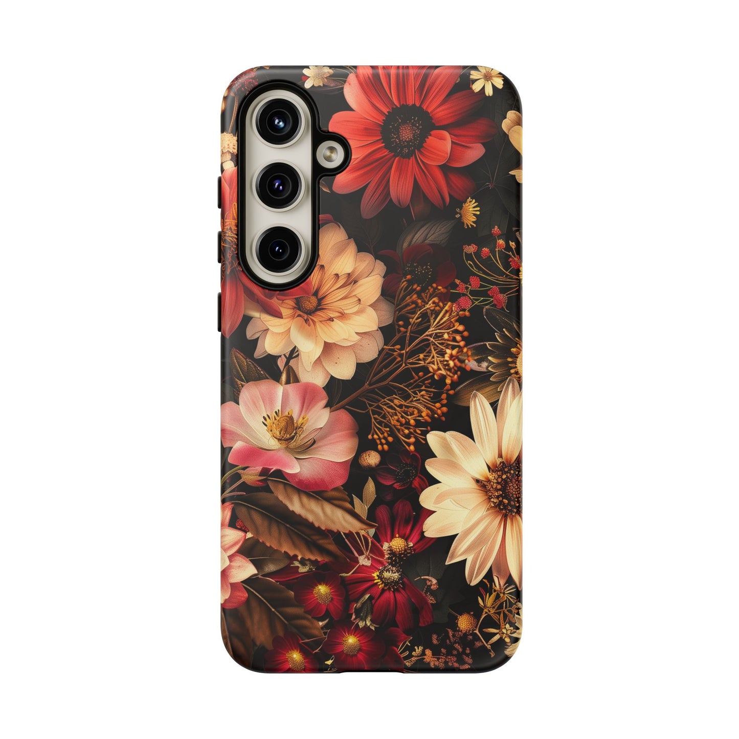 Floral Phone Case - Tough Cases, Stylish Floral Design, Gift for Her, Phone Accessories, Unique Flower Phone Cover, Trendy Tech