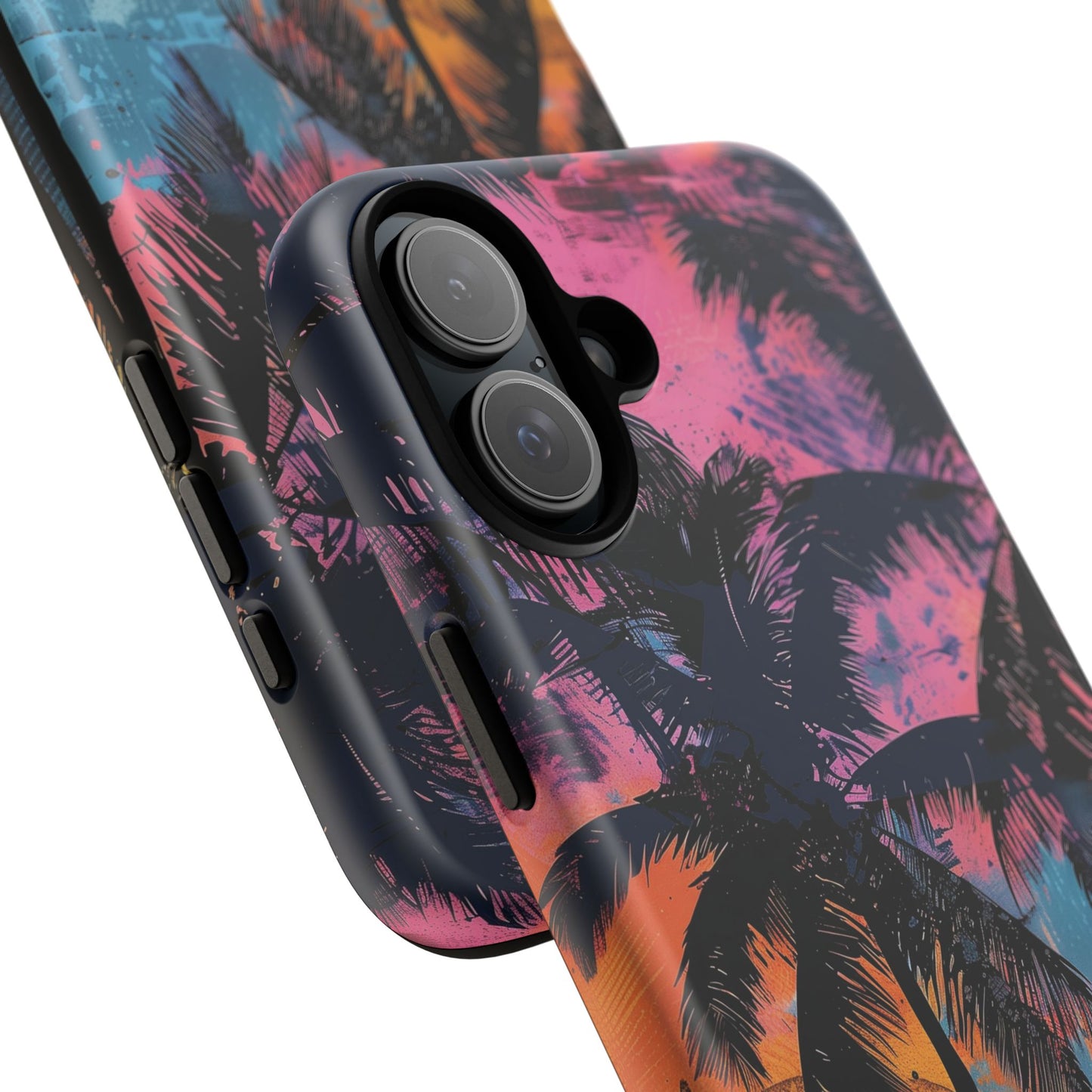 Tropical Phone Case - Colorful Palm Tree Design, Summer Vibes, Beach Lover Gift, Customizable Cover, Fun Accessory