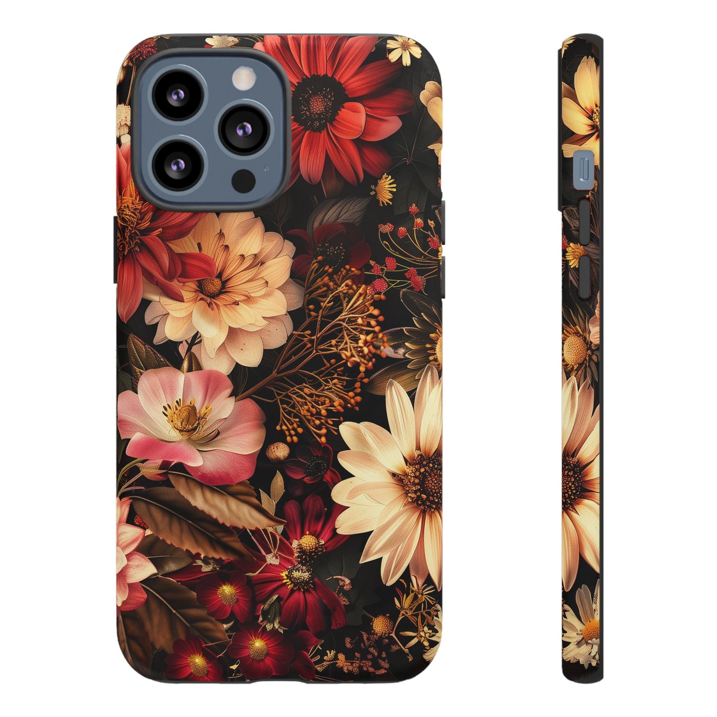 Floral Phone Case - Tough Cases, Stylish Floral Design, Gift for Her, Phone Accessories, Unique Flower Phone Cover, Trendy Tech
