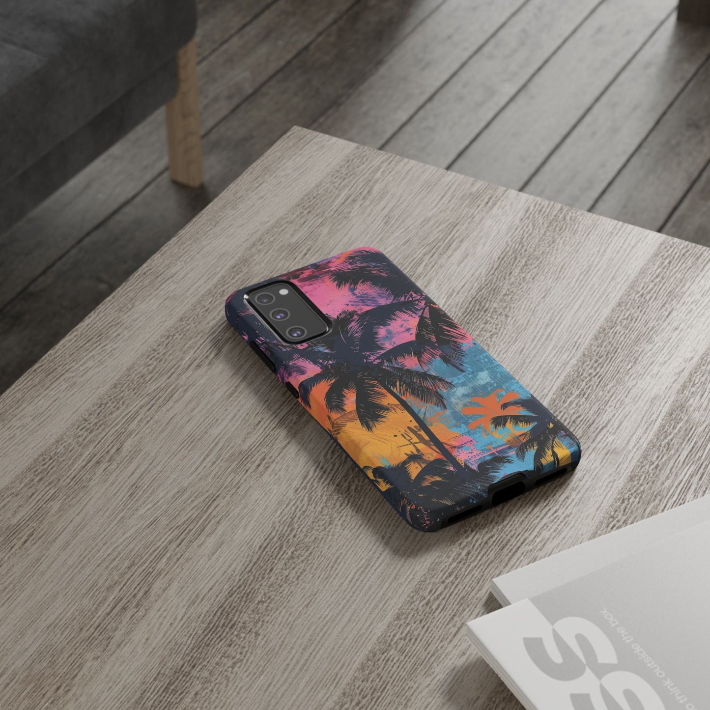 Tropical Phone Case - Colorful Palm Tree Design, Summer Vibes, Beach Lover Gift, Customizable Cover, Fun Accessory