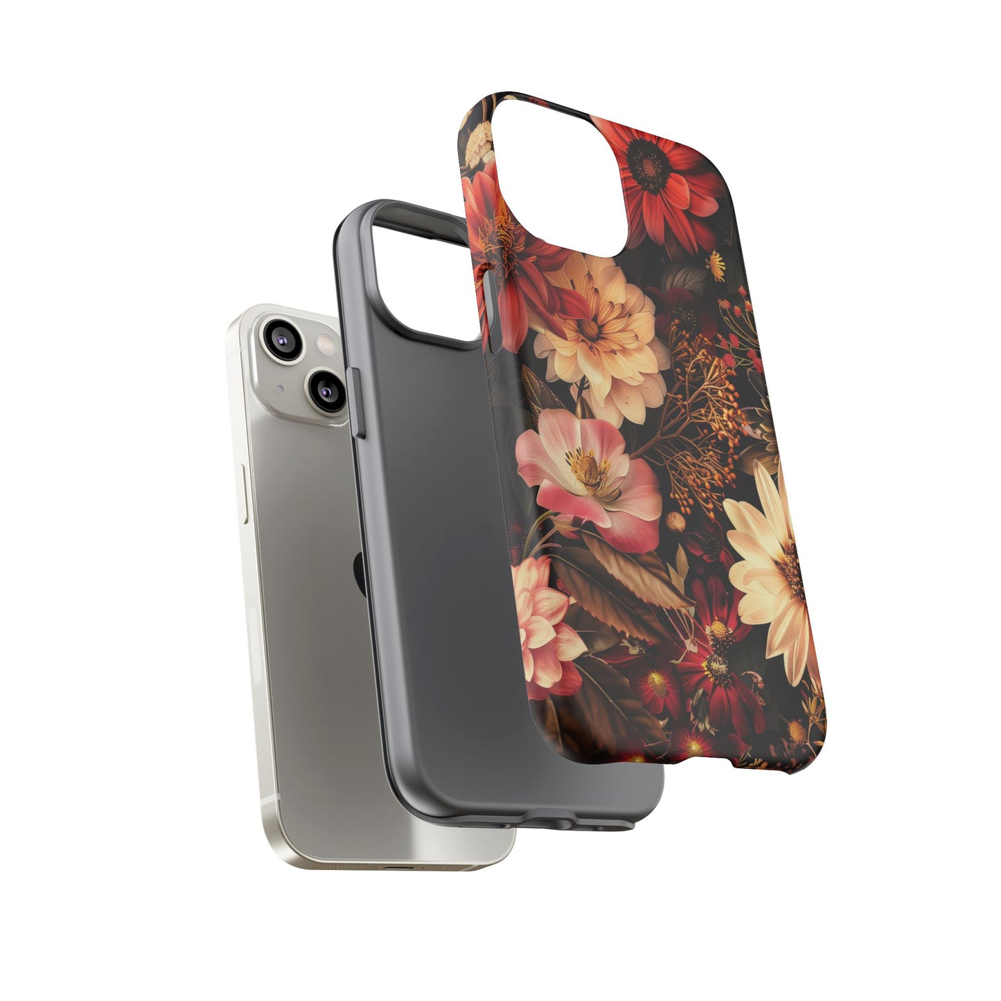 Floral Phone Case - Tough Cases, Stylish Floral Design, Gift for Her, Phone Accessories, Unique Flower Phone Cover, Trendy Tech