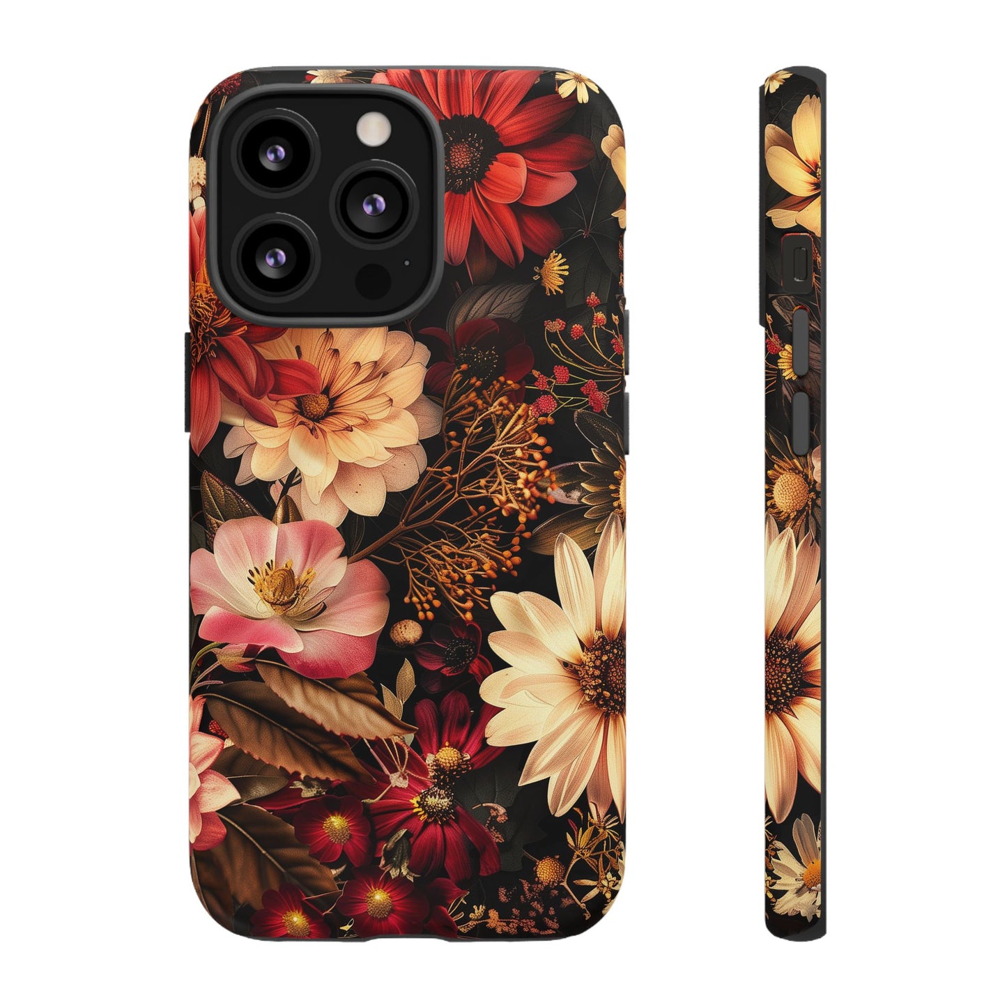 Floral Phone Case - Tough Cases, Stylish Floral Design, Gift for Her, Phone Accessories, Unique Flower Phone Cover, Trendy Tech