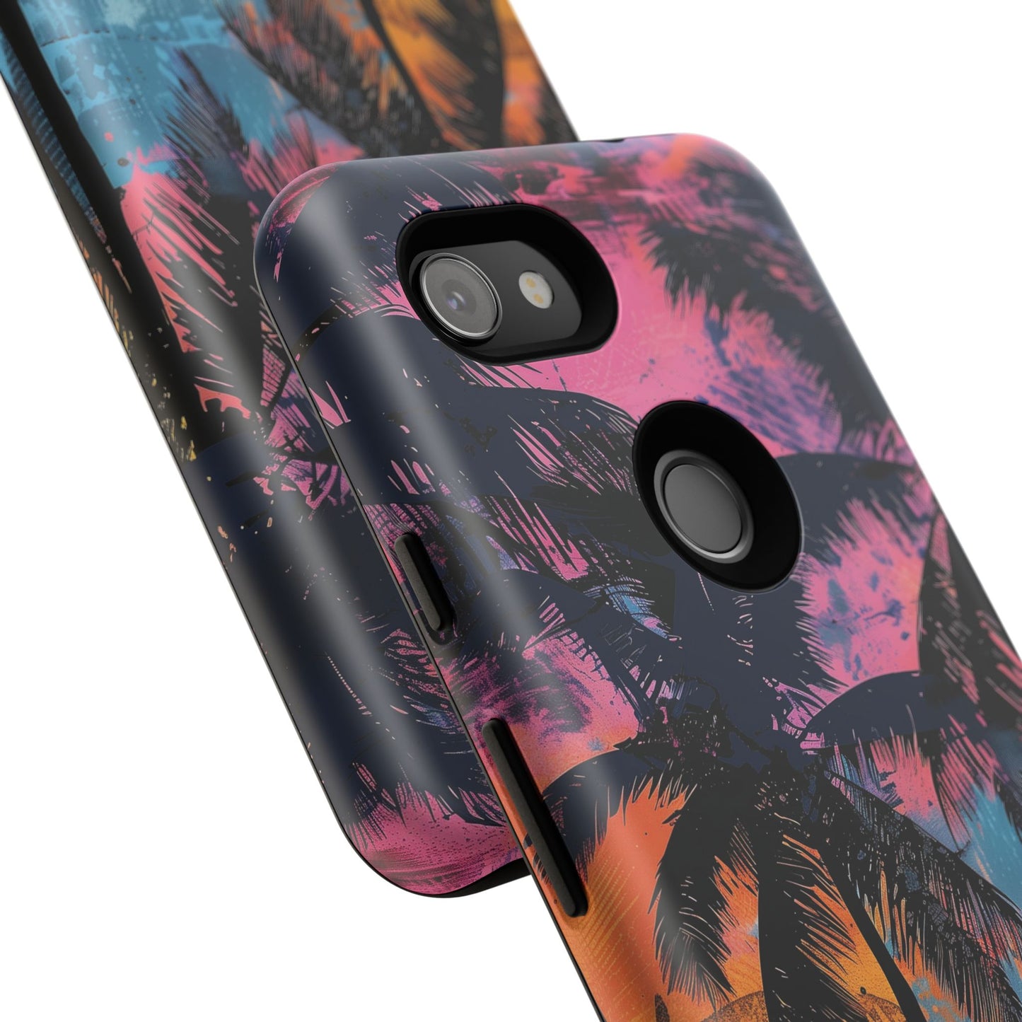 Tropical Phone Case - Colorful Palm Tree Design, Summer Vibes, Beach Lover Gift, Customizable Cover, Fun Accessory