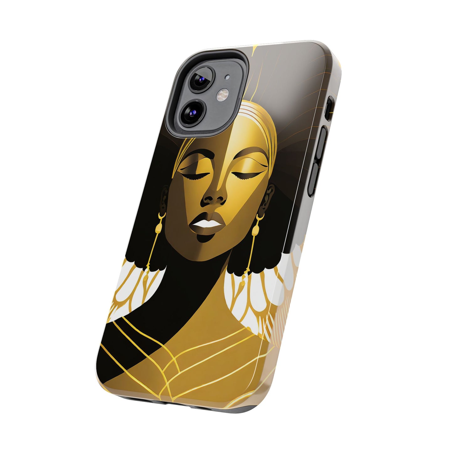 Golden Goddess Tough Phone Case — Afrocentric Art Protective Cell Phone Case