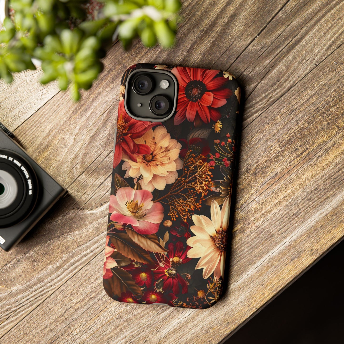 Floral Phone Case - Tough Cases, Stylish Floral Design, Gift for Her, Phone Accessories, Unique Flower Phone Cover, Trendy Tech