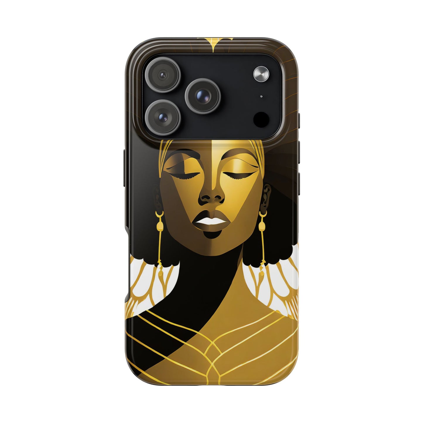 Golden Goddess Tough Phone Case — Afrocentric Art Protective Cell Phone Case