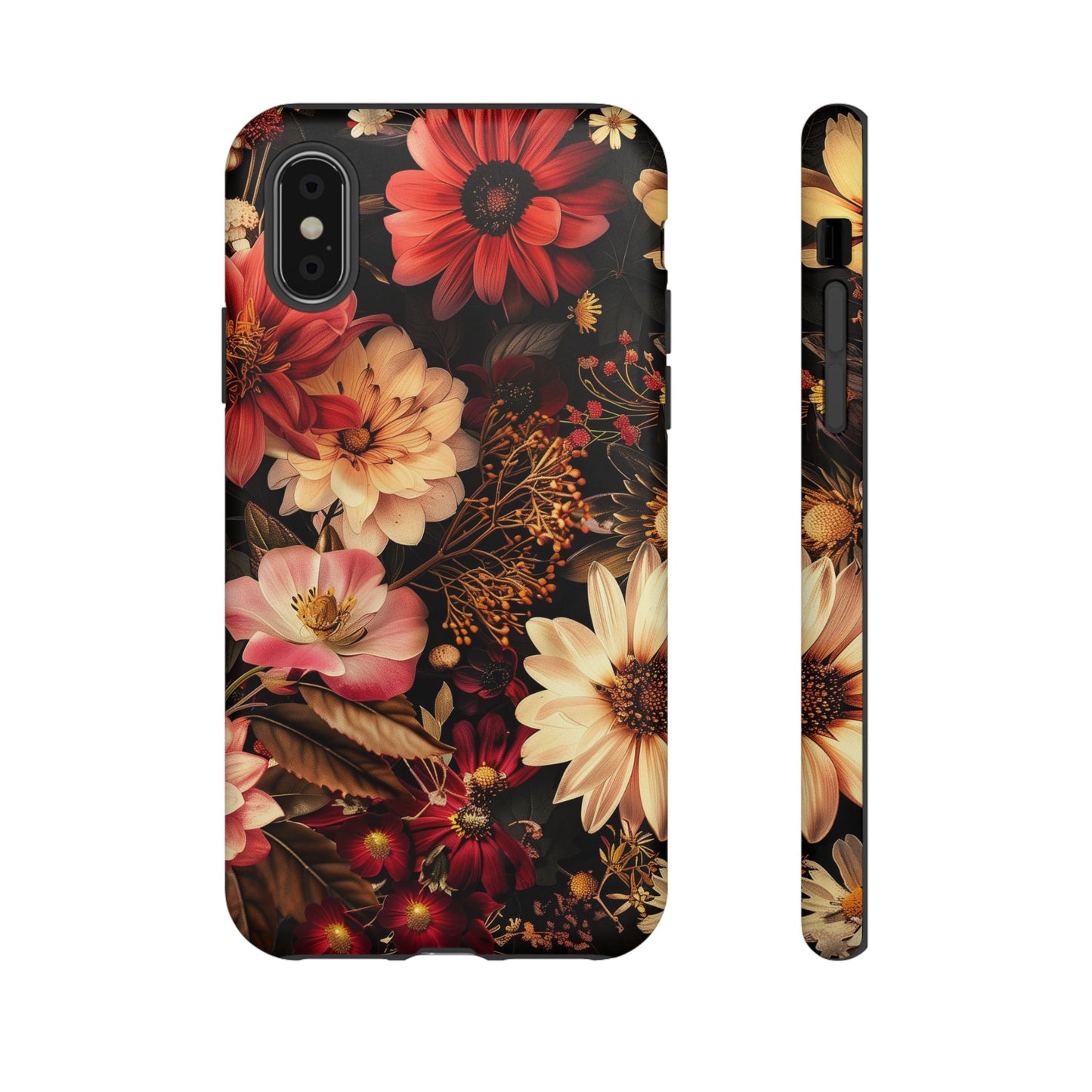 Floral Phone Case - Tough Cases, Stylish Floral Design, Gift for Her, Phone Accessories, Unique Flower Phone Cover, Trendy Tech