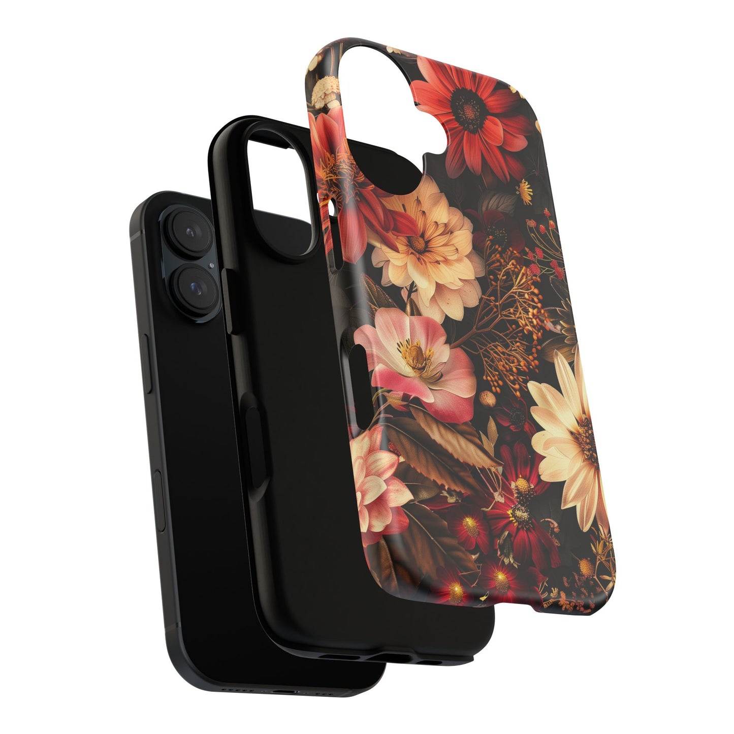 Floral Phone Case - Tough Cases, Stylish Floral Design, Gift for Her, Phone Accessories, Unique Flower Phone Cover, Trendy Tech
