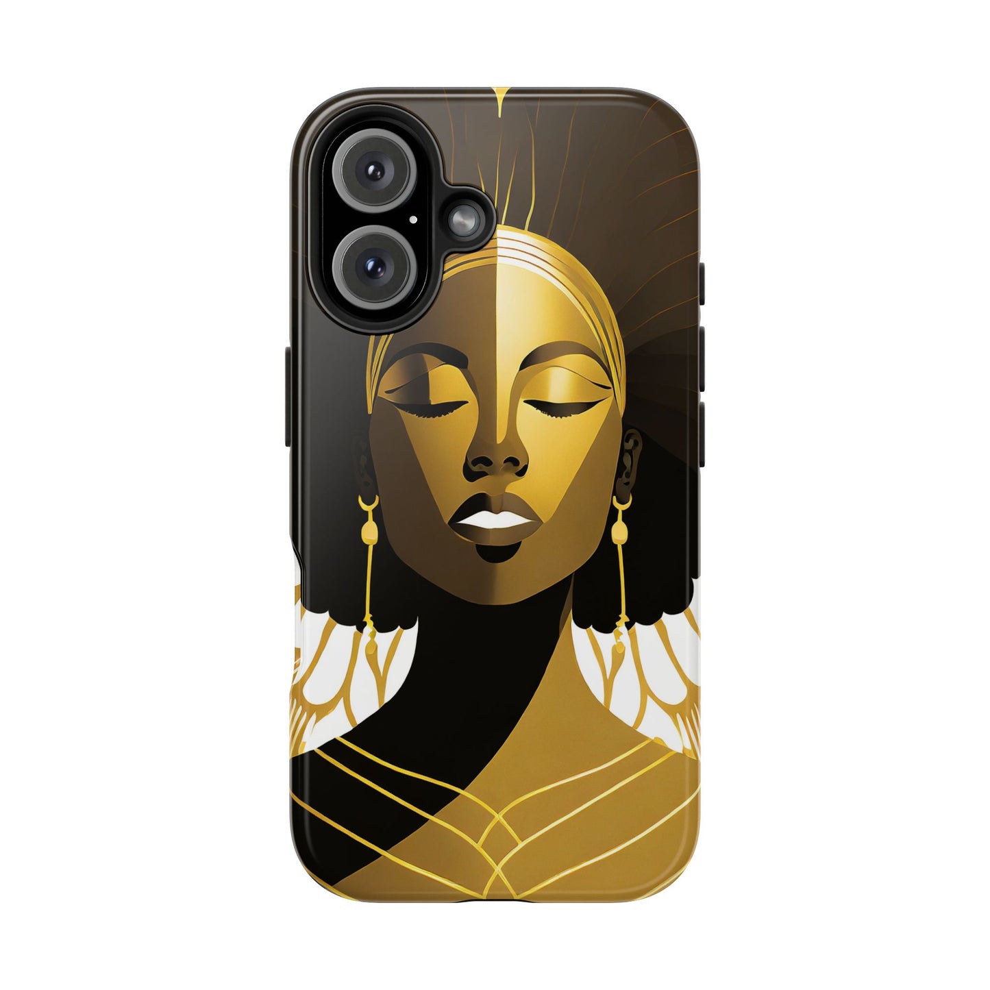 Golden Goddess Tough Phone Case — Afrocentric Art Protective Cell Phone Case