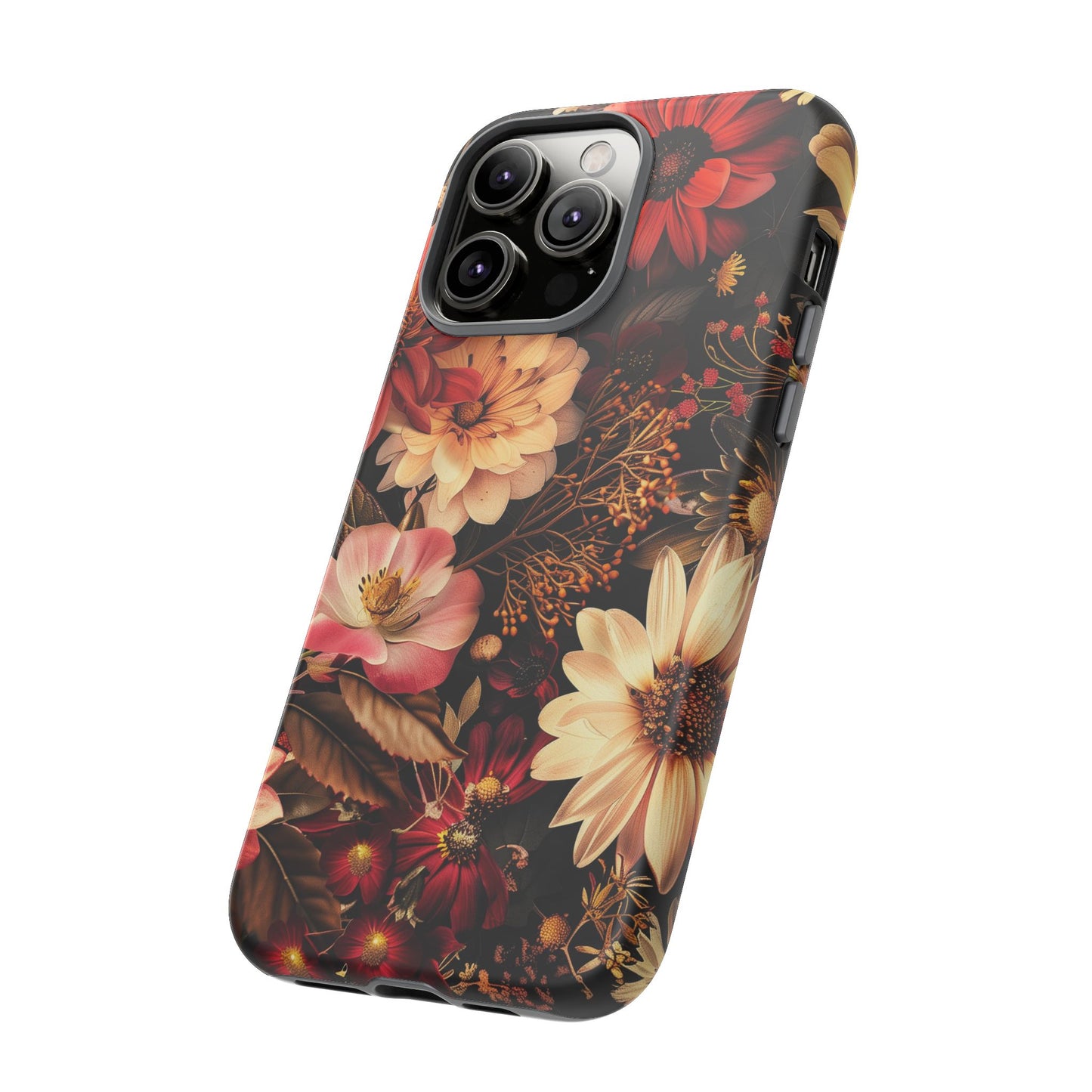 Floral Phone Case - Tough Cases, Stylish Floral Design, Gift for Her, Phone Accessories, Unique Flower Phone Cover, Trendy Tech
