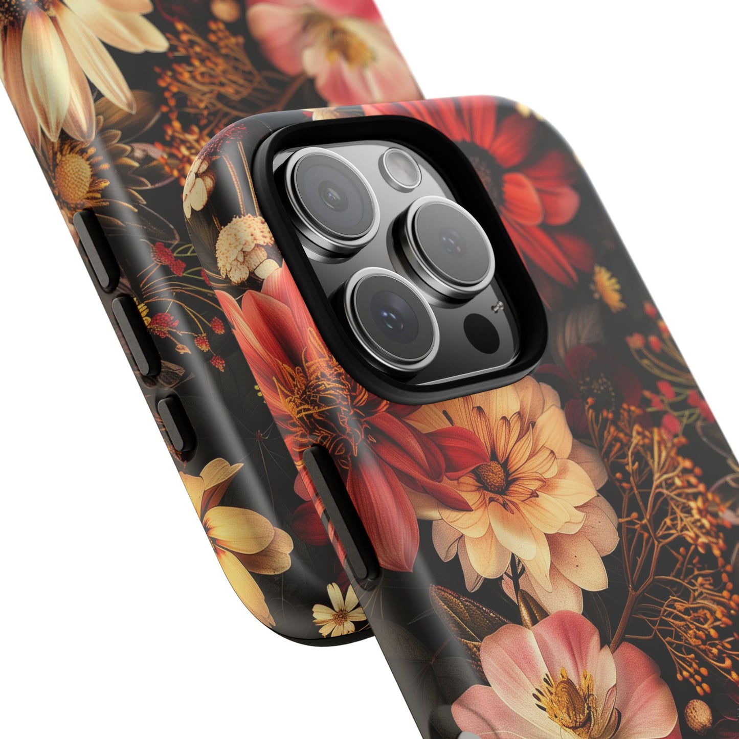 Floral Phone Case - Tough Cases, Stylish Floral Design, Gift for Her, Phone Accessories, Unique Flower Phone Cover, Trendy Tech