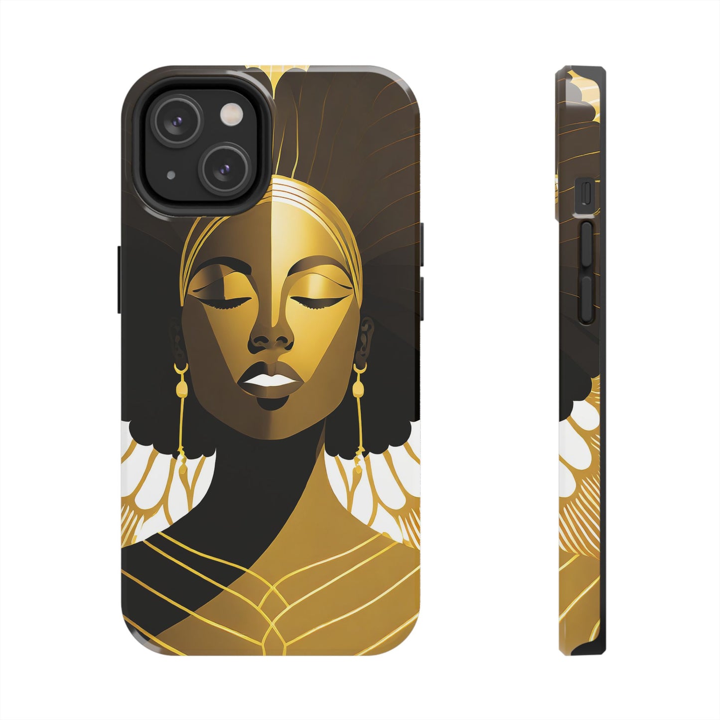 Golden Goddess Tough Phone Case — Afrocentric Art Protective Cell Phone Case